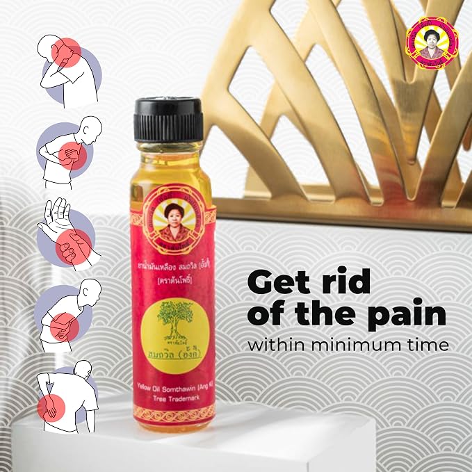 ANG Ki 24 cc Massage Oil - Natural Thai Herbal Relief for Muscle Tension, Headaches, and Skin Irritation