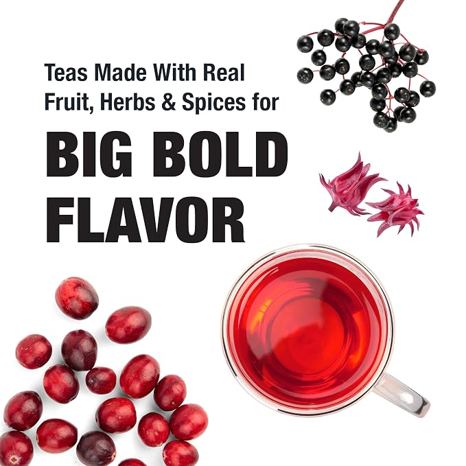 Tiesta Tea - Fireberry Cranberry Hibiscus Rooibos Tea, Loose Leaf, Premium Non-Caffeinated Rooibos Blend, Make Hot or Iced & Brews Up to 50 Cups, 30oz Refillable Tin, Pack of 6