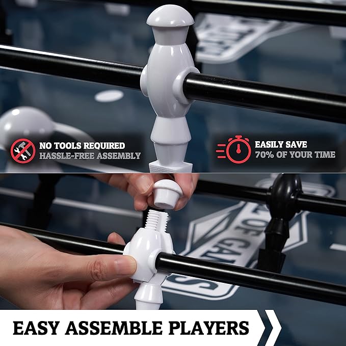 Hall of Games Foosball Tables Multiple Styles, Soccer with Durable & Stylish Designs with Tabletop Sports Soccer Balls, Perfect for Family Game Rooms | Multiple Styles