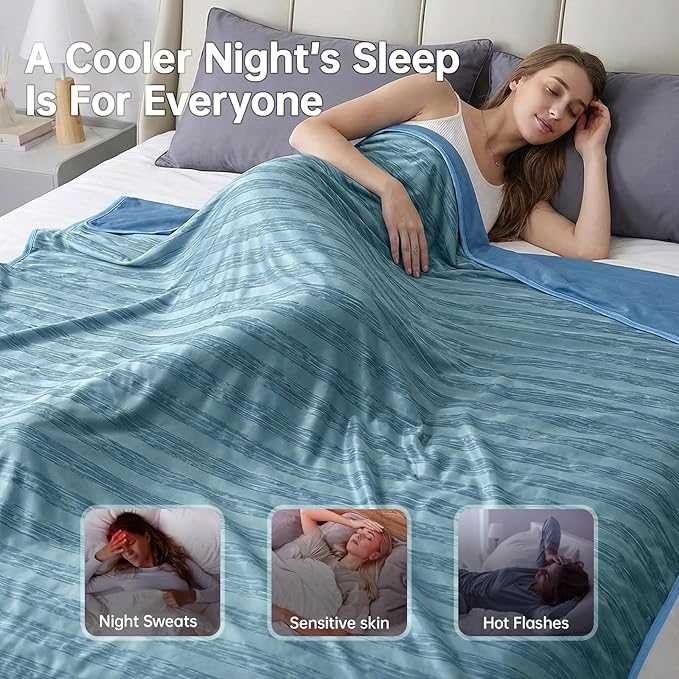 Guohaoi Cooling Blanket for Hot Sleepers and Night Sweats 90"x108" King | Arc-Chill Q-Max >0.5 Cool Fiber,100% Oeko-Tex Certified Lightweight Summer Blanket for Travel/Outdoor Ultra Cold Breathable
