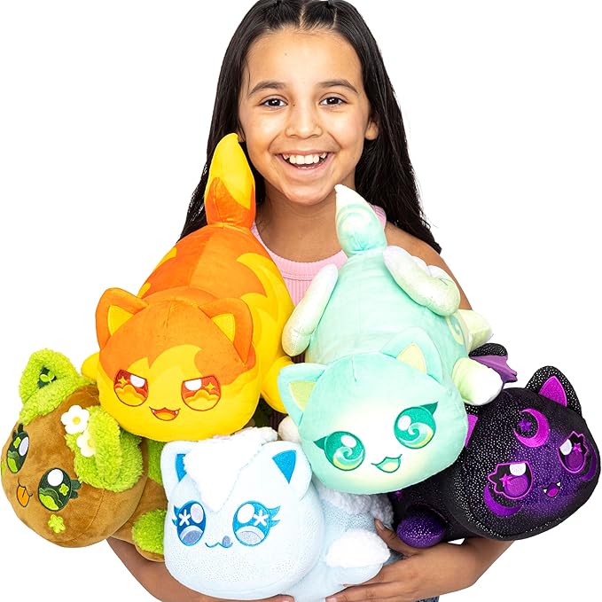 Aphmau MeeMeows 11” Classic Mystery Plush, Elemental, YouTube Minecraft Gaming Channel, Plush Mystery Box, Blind Box, 1 of 8 Possible Elemental MeeMeows, Official Merch