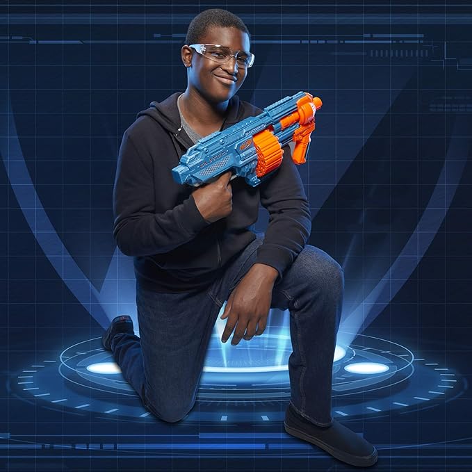 Nerf Elite 2.0 Shockwave RD-15 Dart Blaster, 30 Nerf Elite Darts, 15-Dart Rotating Drum, Kids Outdoor Toys for 8 Year Old Boys & Girls and Up (Amazon Exclusive)