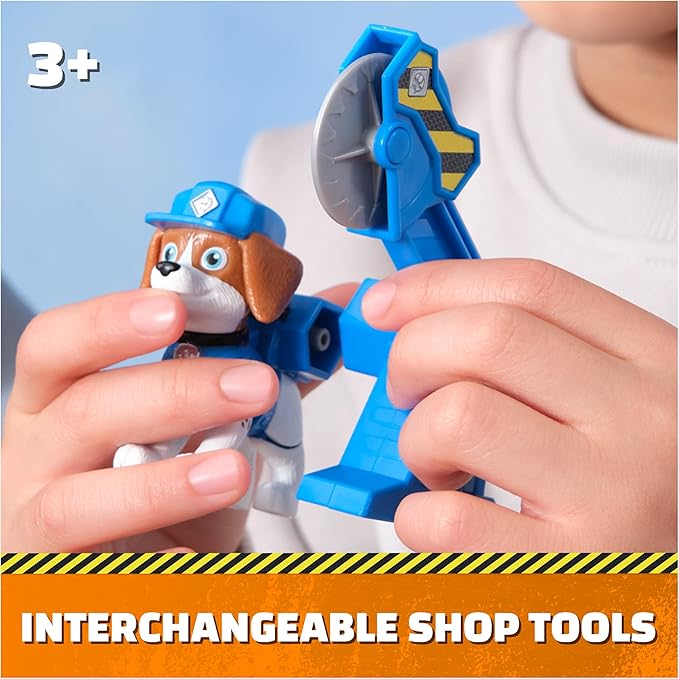 Rubble & Crew, Power Tool Pups, Rubble & Wheeler Toy Figures with 2 Construction Tools & 2 Building Accessories, Kids Toys for Boys & Girls Ages 3+
