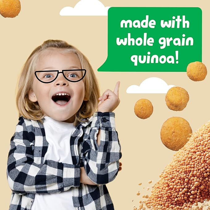Get'ems! from Gerber, Snacks for Kids, Pizza Roundos Puffs, Made with Whole Grain Quinoa, Calcium to Support Strong Bones - 5 pack