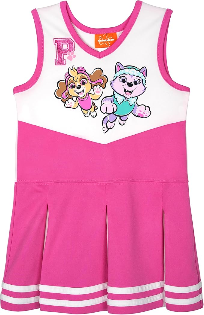 Paw Patrol Girls Cheerleader Dress Toddler to Little Kid Sizes (2T - 7-8)