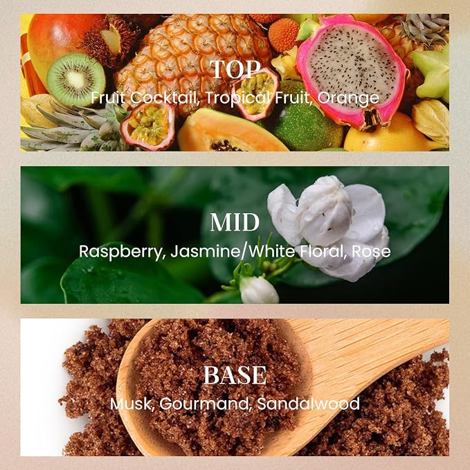 M&SENSE Tropical Basket Candles for Home Scented, 2 Wick 12.7oz Soy Wax Candles 70 Hours Long Burning,Non Toxic Candles Gift for Stress Relief, Meditation, Yoga