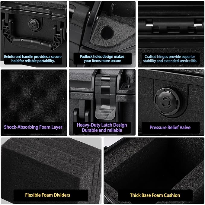 QINGUANG Graded Card Storage Box,Trading Card Case with 4 Foam Dividers,IP67 Waterproof PSA Slab Case for PSA/CSG/CGC/SGC/BGS Top Loaders Sports Cards