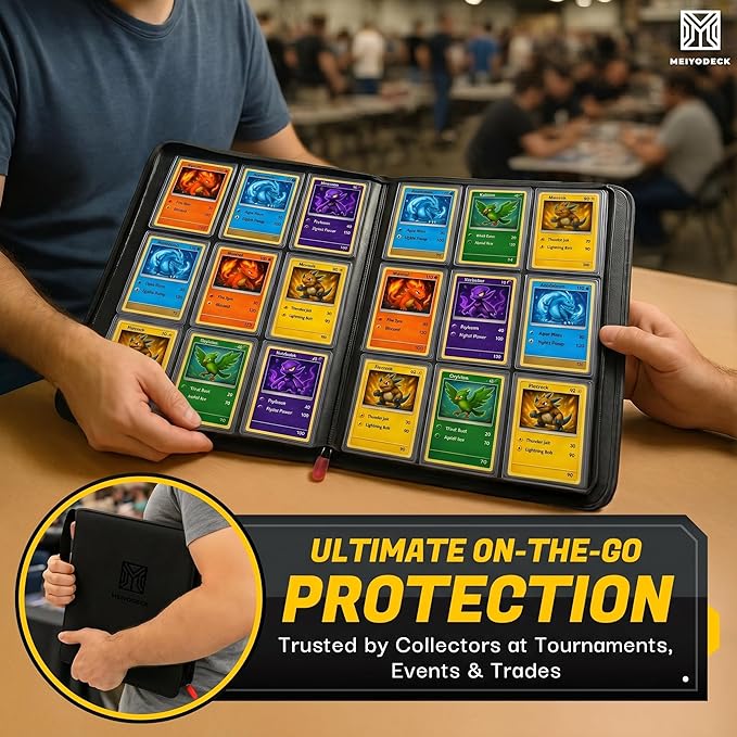 Toploader Binder | Holds 252 Toploaders | 9-Pocket | Ringless Double-Sided Pockets | Includes Collector Tweezers & Gloves | Premium Top Loader Binder for Trading Cards, Pokemon, Yu-Gi-Oh & TCG