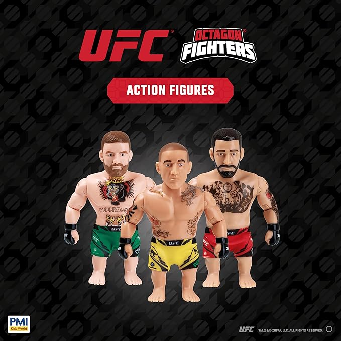 UFC 4.5-Inch Articulated Action Figure – Alex Pereira with Accessories | Official UFC Collectible by PMI | 1 Pack Window Box | 4 Fighters to Collect