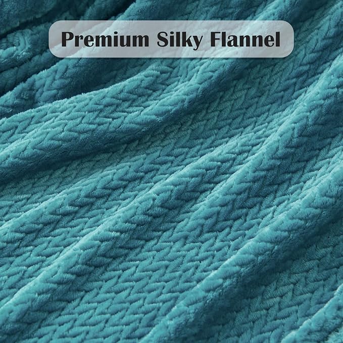 NEWCOSPLAY Fleece Leaves Pattern Queen Blanket, Dark Blue, 90"x90" | Super Soft Throw Blanket, Lightweight Cozy Bed Sofa Blanket, Premium Silky Flannel Fleece, Travel Blanket for All Season Use