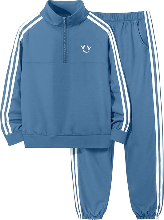 MIGU Boys Clothes for Boys Outfits Set Half-Zip Pullover Sweatshirt and Sweatpant 2pcs Boys Tracksuit