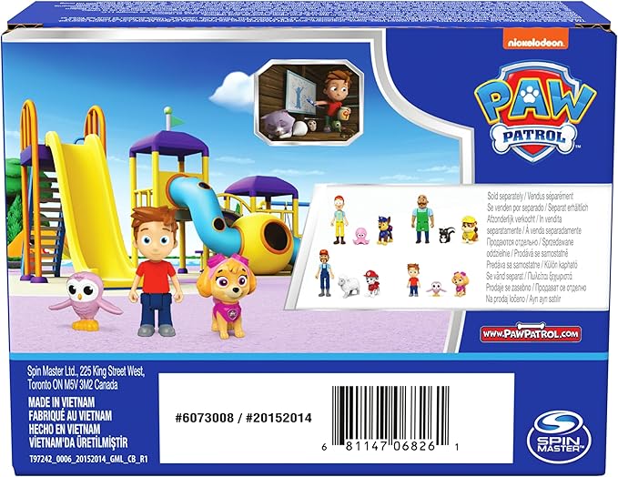 Paw Patrol Skye & Alex Porter Figure Pack with Lil Hootie Toy Figure, Kids Toys for Boys & Girls Ages 3 and Up