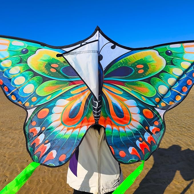 Mint's Colorful Life Butterfly Kite for Kids & Adults Easy to Fly, Large Single Line Kites with 300ft String Kite Handle