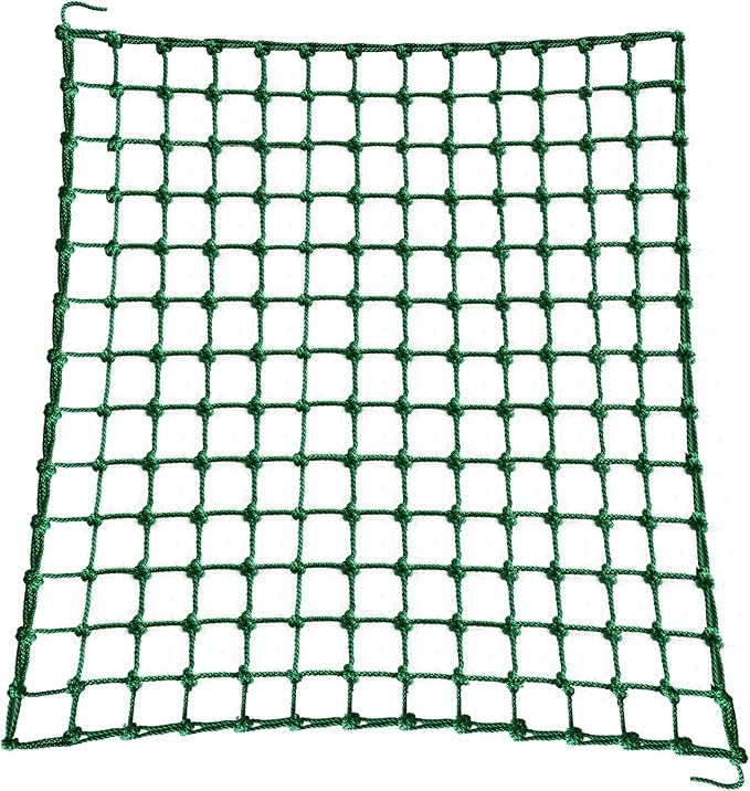 Outdoor & Indoor Premium Climbing Net - 8 Sizes Polyester Fiber. Easy Install with Extras. Handcrafted & Practical. Ideal Gift. (6ft x 6ft)