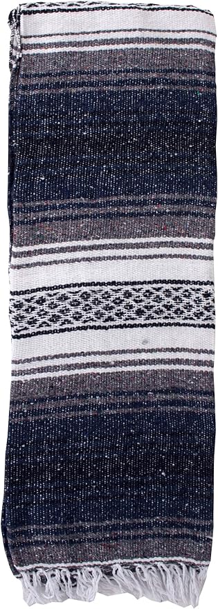 Canyon Creek Authentic Mexican Yoga Falsa Blanket (Dark Blue)
