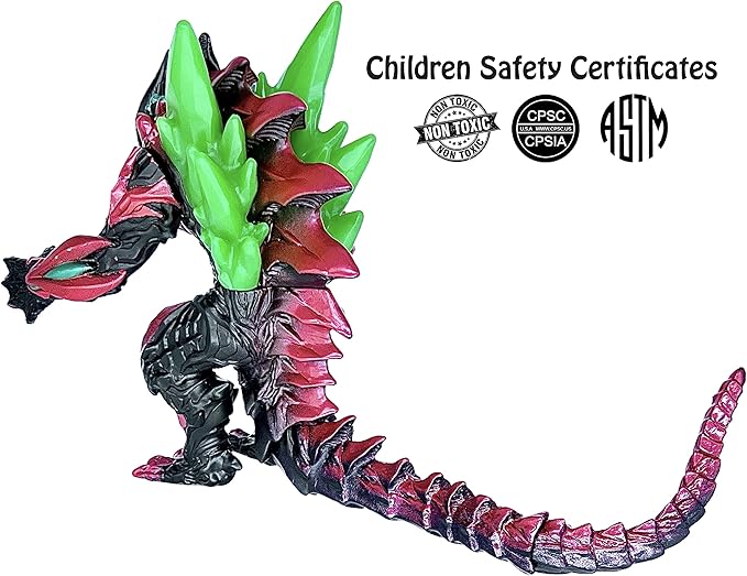 TwCare Ultra Monster EX Arch Belial Action Figure vs Godzilla Toy, 7.9in Tall, 13in Length, Movie Series Movable Joints Soft Vinyl, Travel Bag