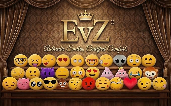 EvZ Official Certified Heart Emoji Pillow - 31cm Large Soft Plush Solid Red Heart-Shaped Emoticon Cushion - Official Emoji Licensed Romantic Gift for Valentine's Day, Anniversary & Wedding (Red)