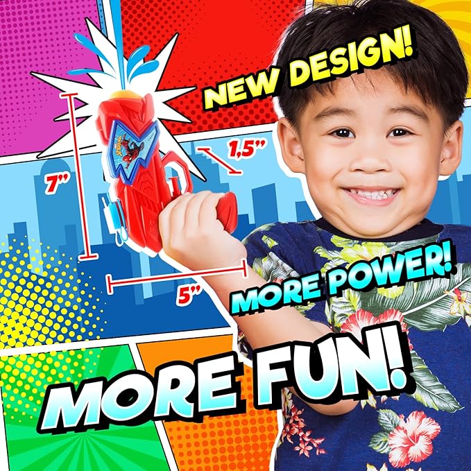 Marvel Spiderman Water Squirt Gun Toys, 24 Packs, Red and Blue, Great for Kids and Adults, Fun Pool Toys