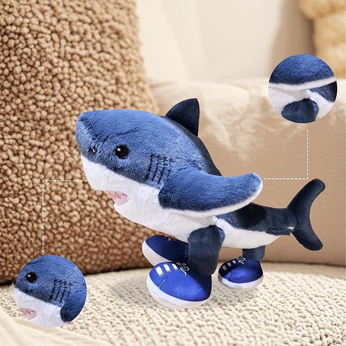 Zenitsu Tralalero Tralala Plush Italian Brainrot Expressive Doll Funny & Unique Gift for Boys and Girls, Creative Home Décor Plush Toy for Christmas, Birthday (Blue)