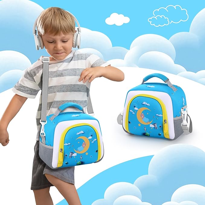 Carrying Bag Compatible with Toniebox Starter Set and Tonies Figurines, Kids Toys Storage Case with Handle and Shoulder Strap for Tonies Box, Detachable Bag for Toniebox Accessories