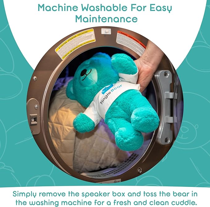 The Original ASMR Teddy Bear - Super Soft Stuffed Toy & Relaxation Aid for Kids & Adults - Teddy Bear with Bluetooth Speaker to Play Any Sound or Music