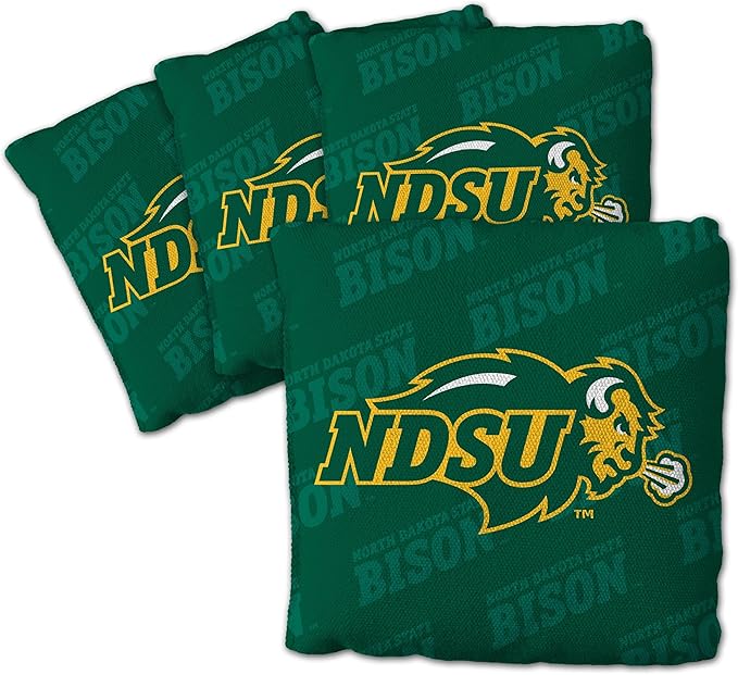 YouTheFan Officially-Licensed NCAA Set of 4 Cornhole Bags - All Weather Regulation 6” x 6” Size - 16oz Weight - Designed in USA