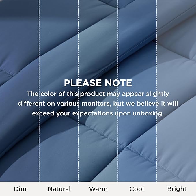 Bedsure Comforter Duvet Insert - Quilted Comforters Oversize Queen, All Season Duvet, GentleSoft Down Alternative Bedding, with 8 Tabs, Gifts for Women/Men, Dark Slate Blue, Oversize Queen 98x98Inche
