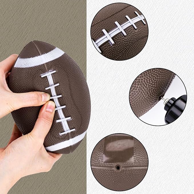 Shindel 6PCS Mini Inflatable Football, 6.3 inch Waterproof Footballs Toys for Kids Perfect Outdoor and Indoor Games, Football Party Favors
