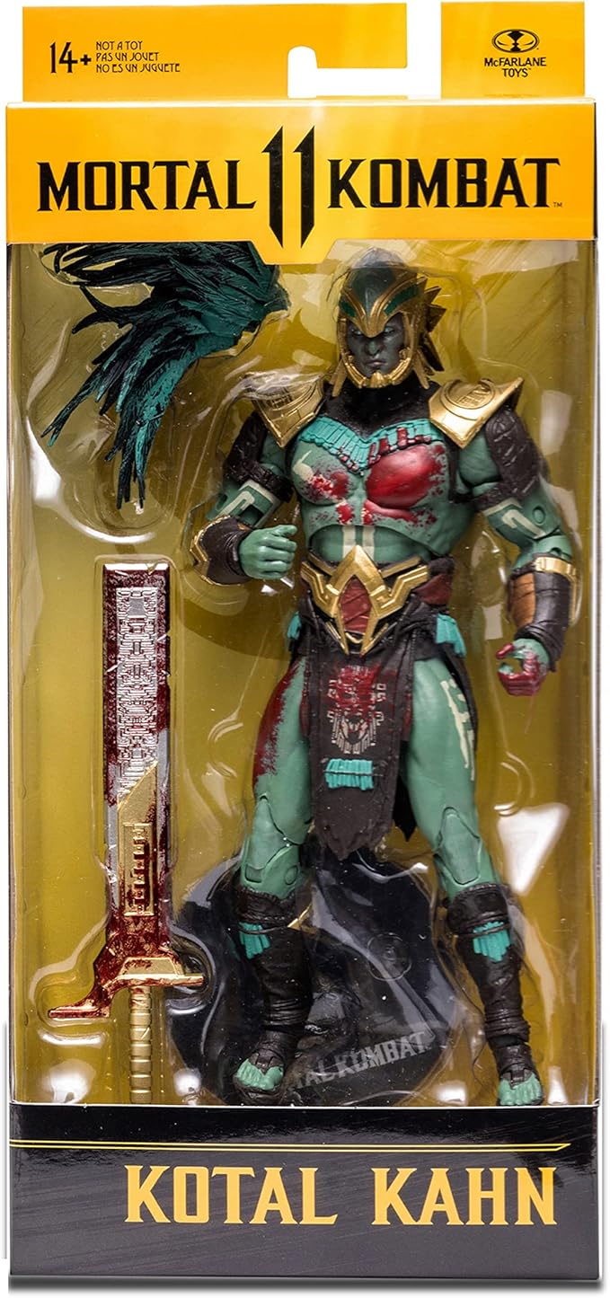 McFarlane Toys Mortal Kombat Kotal Kahn (Bloody) 7" Action Figure with Accessories
