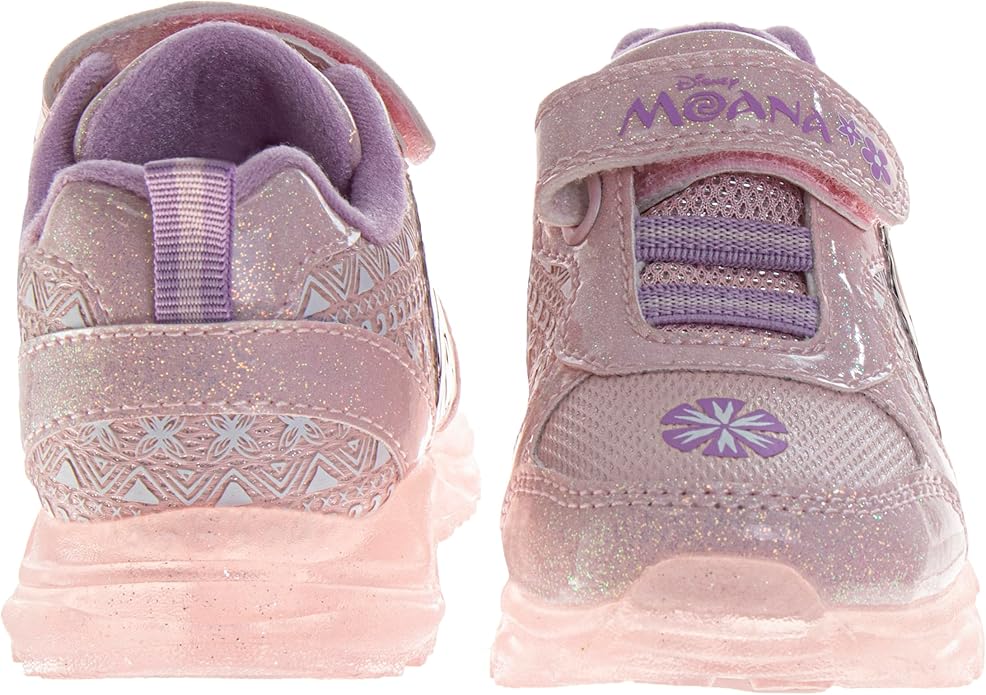 Girls Character Shoes Light Up Shoes LED Athletic Shoes for Girls Disney Princess Moana Little Mermaid Stitch Minnie Frozen Paw Patrol (Sizes: 5-10 Toddlers / 11-12 Little Kid)