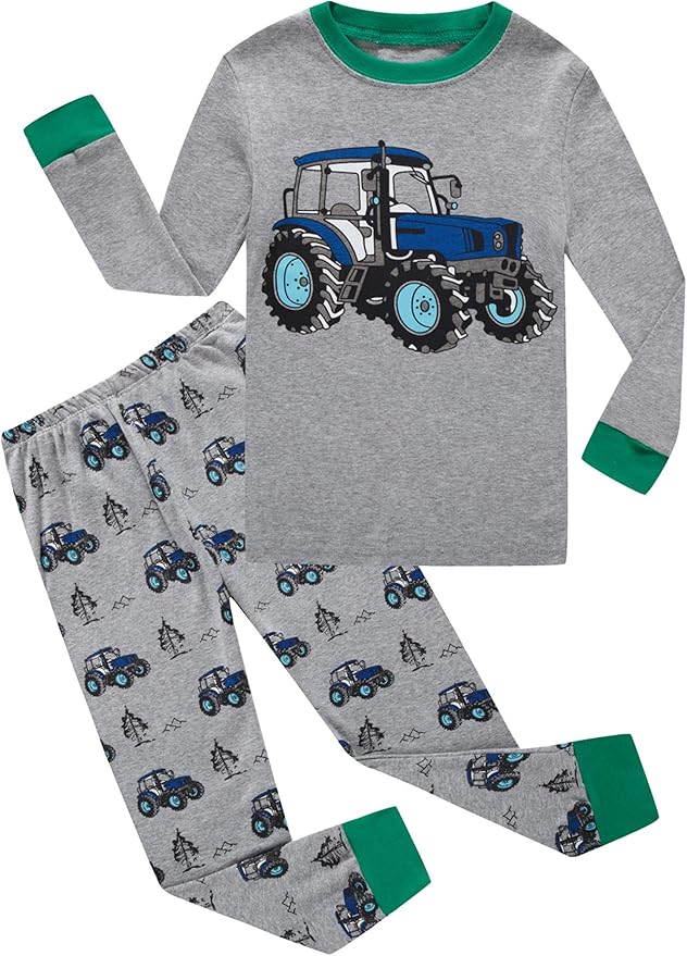 KikizYe Little Big Boys Girls Pajamas Set Kids PJs 100% Cotton Sleepwear