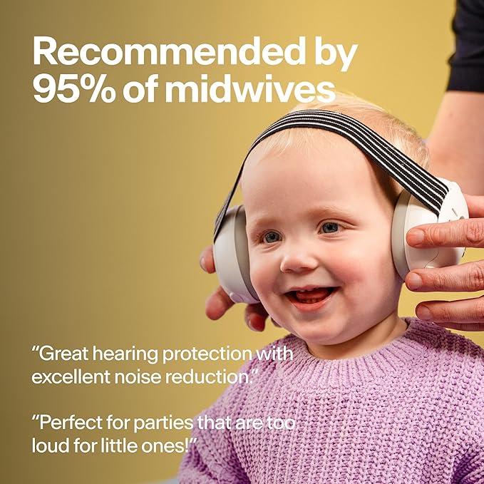 Alpine Muffy Baby Ear Protection for Babies and Toddlers up to 48 Months - CE & ANSI Certified - Noise Reduction Earmuffs - Comfortable Baby Headphones Against Hearing Damage & Improves Sleep - Yellow