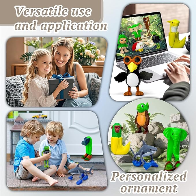8Pcs Italian Brainrot Action Figures,Tralalero Travala Toy Set Tralalero Travala,Tung Tung Tung Sahur, Brr Brr Patapim - Brainrot fidget Toys,Decorations Gifts for Office Room Figurine Decor (6PCS-A)