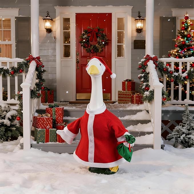 Christmas Goose Outfit for 23" Lawn Goose
