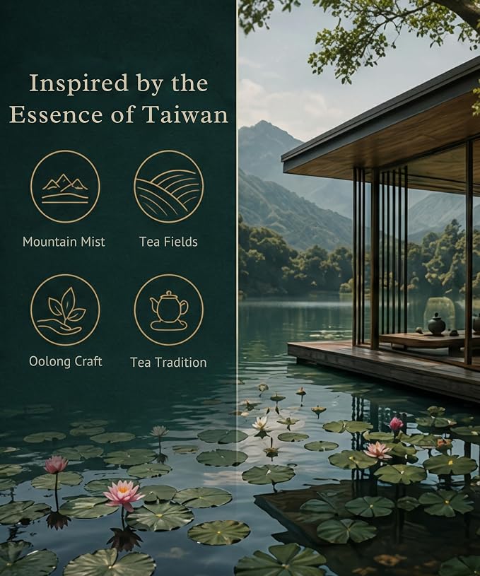 EZR LEAF Taiwan Tea Rituals – Premium Taiwan Tea Variety Pack, Taiwan Black Tea & Oolong Tea Collection, Four Seasons Oolong, Osmanthus Oolong, Pyramid Tea Bags, Tea Gift Set
