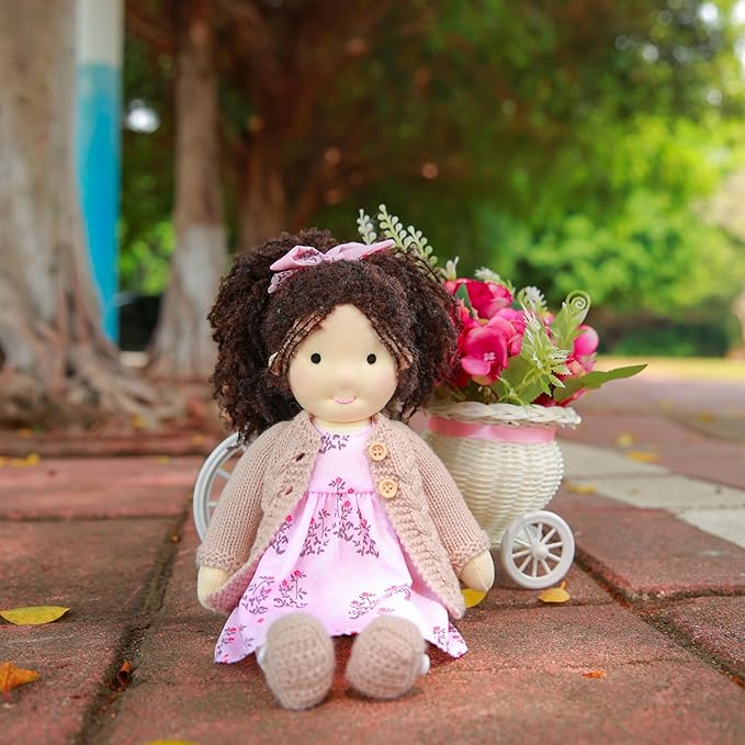 Handmade Waldorf Collect Rag Doll Birthday Present with Exquisite Box-Everly 12"