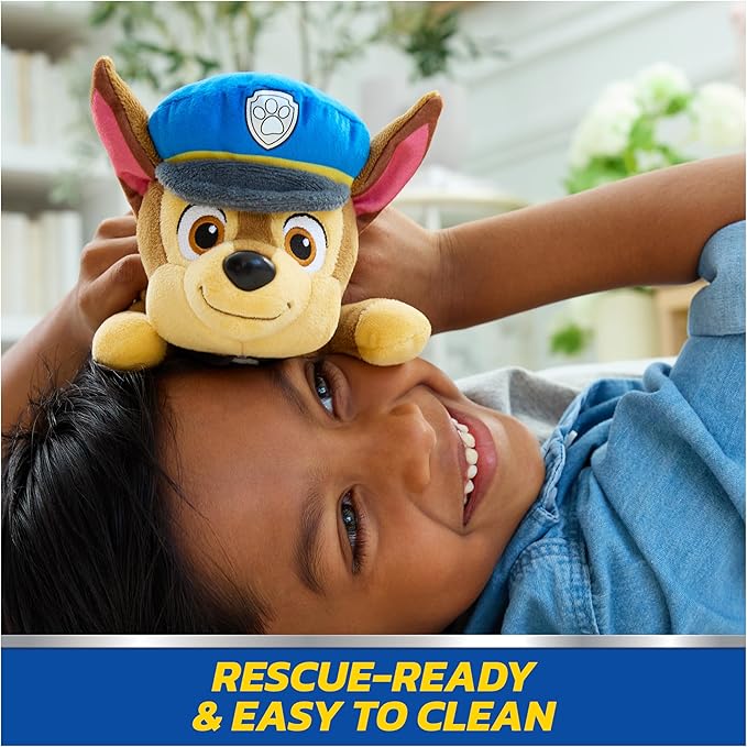 Paw Patrol GUND Chase Plush, Official Lounging Chase Plush Toy, Weighted Stuffed Animal, Sensory Toy for Ages 1 and Up, 8”