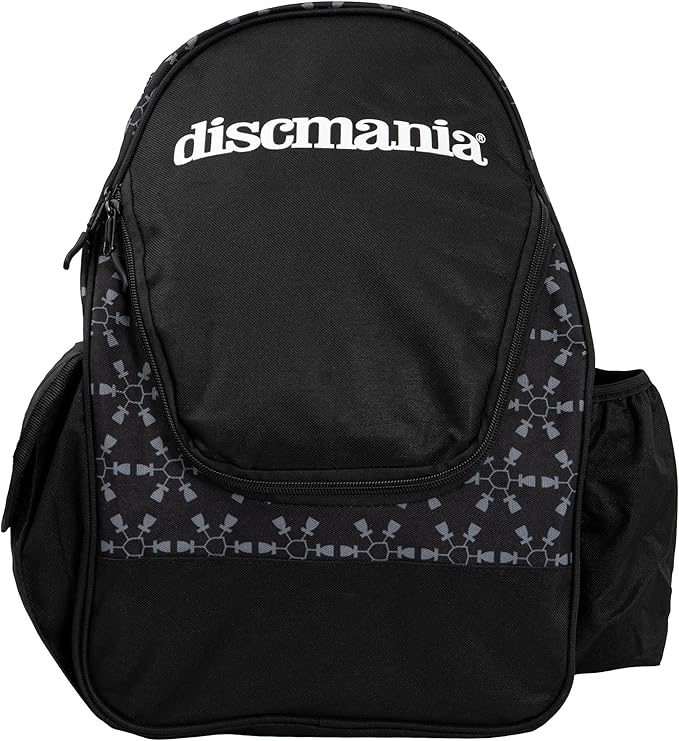 Discmania Fanatic Go Disc Golf Backpack | 18 Capacity + Top Pocket for 2 Putters | Lightweight, Durable Disc Golf Bag | Tall Side Pocket, Bottle Holder | Padded Straps & Water-Resistant Shell
