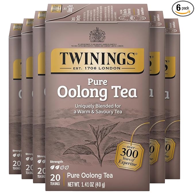 Twinings of London Pure Oolong Tea Bags, 20 Count (Pack of 6)