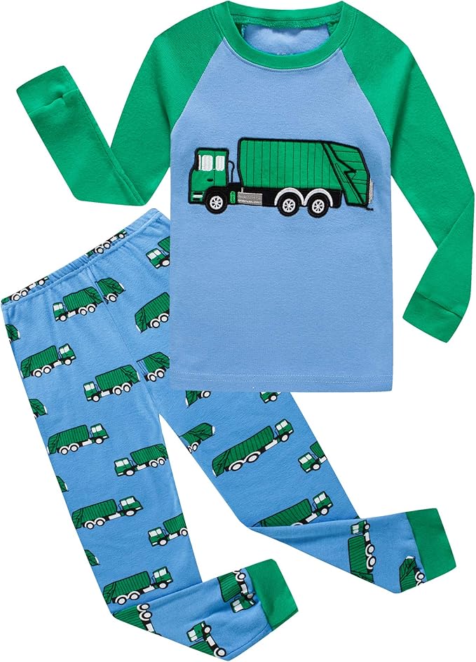 KikizYe Little Big Boys Girls Pajamas Set Kids PJs 100% Cotton Sleepwear