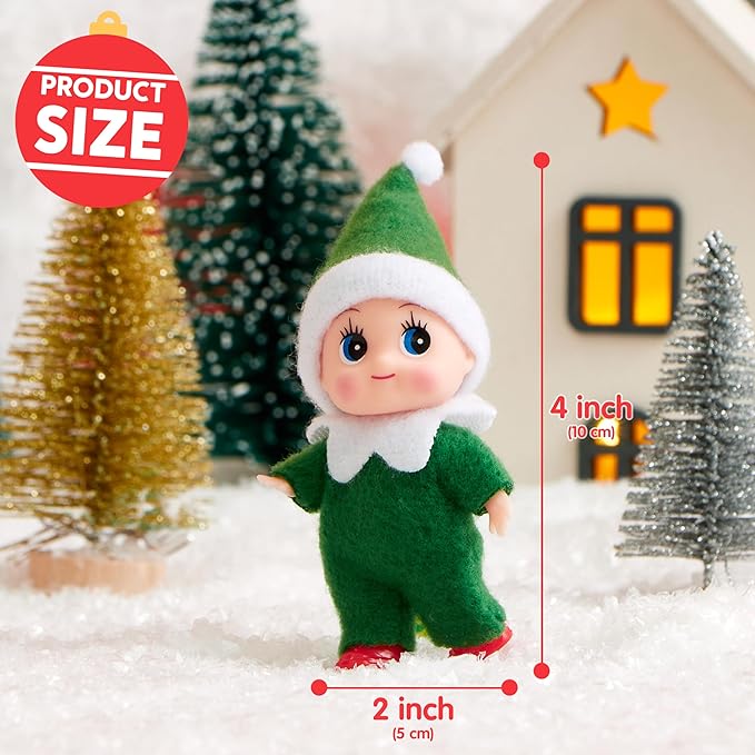 JOYIN 1 Pack Christmas Green Elf Soft Plush Toy for Adults Kids Accessories Party Favors Xmas Party Supplies Christmas Decor, Xmas Gift