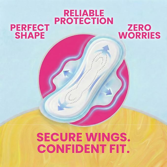 Bodyform Essentials Maxi Pads with Wings | 10 Count, Sanitary Pads for Women, Super-Soft & Leak-Proof Period Pads, Advanced Absorbent Core with Wings | Regular