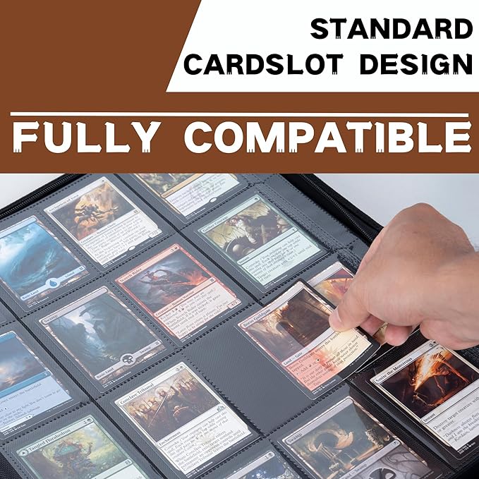 1000+ Pockets Trading Card Binder, 16-Pocket Card Ablum Compatible with MTG,Sports Cards & Other Standard Size Trading Cards (Hight Green)