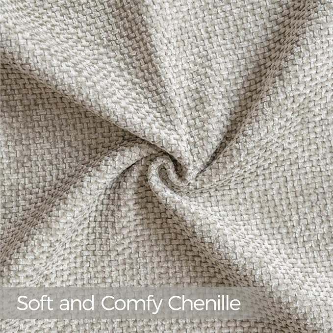 a moment Grey-Beige Chenille Throw Pillow Covers 12x20 Inch Pack of 2 Modern Decorative Throw Pillow Cases Farmhouse Cross Throw Pillowcases Home Decor for Sofa Bedroom Living Room