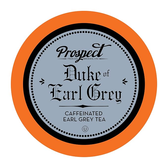 Prospect Tea Co. Duke Of Earl Grey Tea Pods Compatible with K Cup Brewers Including 2.0, 40 Count