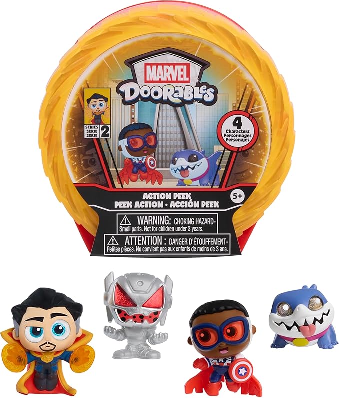Disney Doorables Marvel Action Peek Series 2 - Mystery Collectible Surprise Figures with Cute Details, Mini Size, Big Power, for Fans, Collectors and Kids 5+, Kids Toys for Ages 5 Up by Just Play