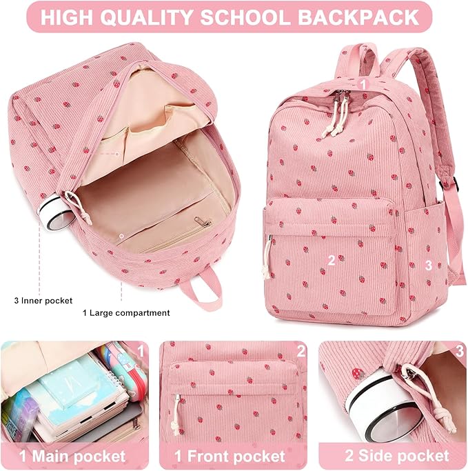 LOIDOU Backpack for Girls School Backpacks Bookbags for Elementary Middle School Women Laptop Backpacks