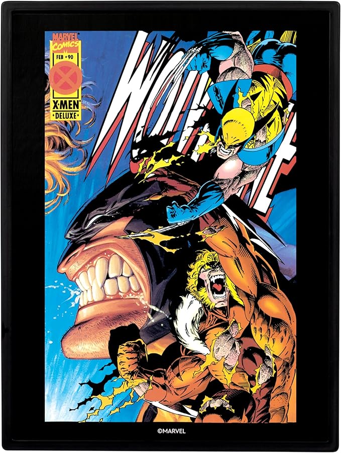 FANDROP MV01-Wolverine VS. Sabretooth, FANDROP Combines A Displayable Diorama, Artifacts & Scene Marker That Creates an Elite Display to Enhance Any Wolverine Collection, 4 Marvel FANDROPS to Collect