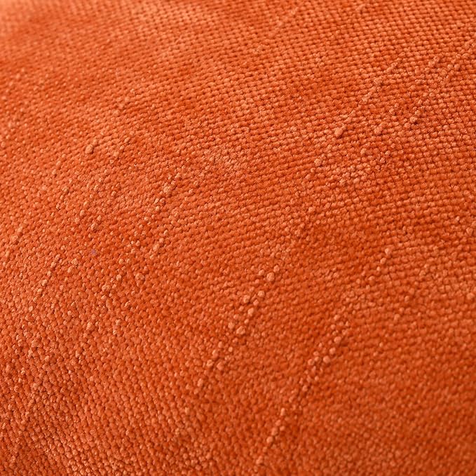 Set of 4 Soft Textured Decorative Throw Pillow Covers 24x24 Inch Cozy Farmhouse Cushion Cover Square Accent Pillow Cases for Bed Couch Sofa Living Room, Beige Aqua Burnt Orange