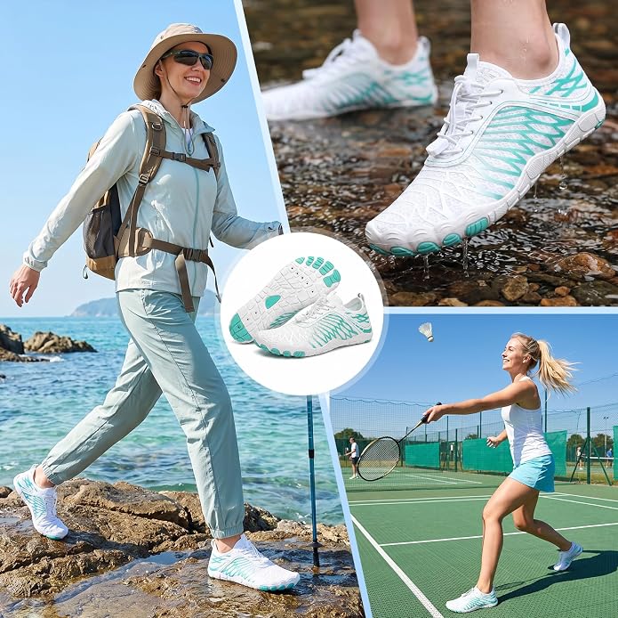 ELETON Barefoot Shoes Women Men Footwear, Wide Toe Box Hiking Zero Drop Non-Slip Quick-Dry River Boat Pool Beach Water Shoes, Lightweight Swimming Running Walking Sneakers Unisex